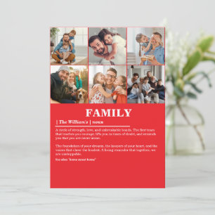 Cartão De Festividades Definição Personalizada da Família de Colagem de F