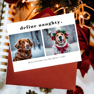 Cartão De Festividades Definir o Natal do Cachorro Pet Engraçado