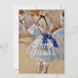 Cartão De Festividades Degas Dancer With Blue Ribbon 
