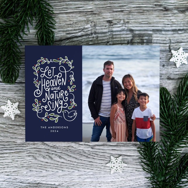 Cartão De Festividades Deixe Céu e Natureza Cantar Foto (Criador carregado)