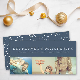 Cartão De Festividades Deixe Céu e Natureza Cantar Foto Religiosa de Nata