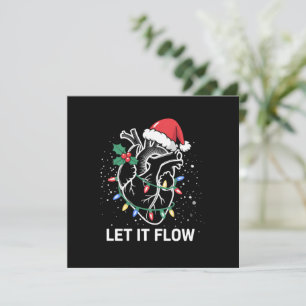 Cartão De Festividades Deixe Fluir Anatomia Coração Enfermeira Cardiologi