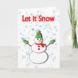 Cartão De Festividades Deixe-me fazer o Snowman Card