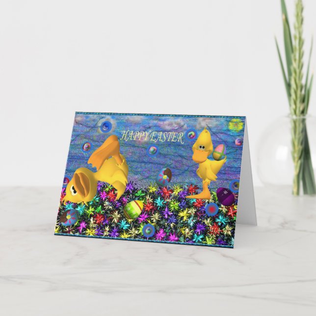 Cartão De Festividades Deixe meu ovo em paz 1 (Frente)