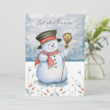 Deixe nevar Feliz Natal Snowman Personalizado