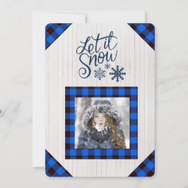 Cartão De Festividades Deixe Nevar Foto Xadrez de Búfalo