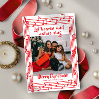 Deixe o Céu Cantar Borda Musical Uma Foto de Natal