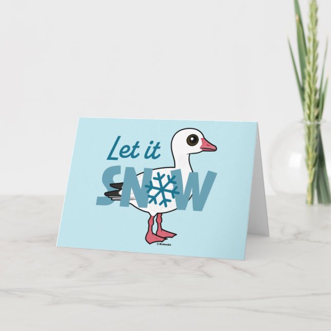 Cartão De Festividades Deixe-o nevar! (Frente)