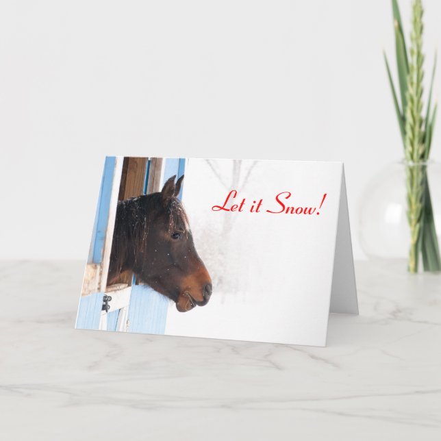 Cartão De Festividades Deixe-O Neve! (Frente)