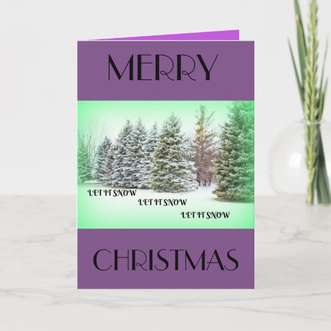 Cartão De Festividades Deixe-O Neve! Deixe-O Neve! Deixe-o nevar! (Frente)