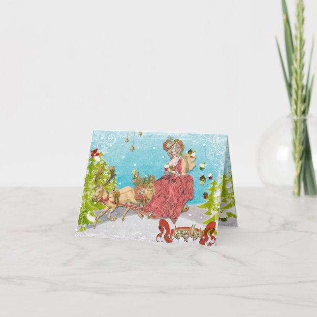 Cartão De Festividades Deixe-os comer Cupcakes no Natal 2 (Frente)