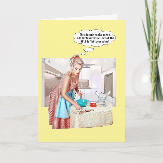 Cartão De Festividades Deixou vinho? (Frente)
