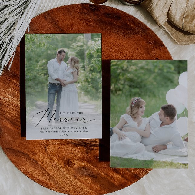 Cartão De Festividades Delicar Mais A Foto De Gravidez Merrier (Criador carregado)