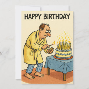 Cartão De Festividades Demasiadas Velas