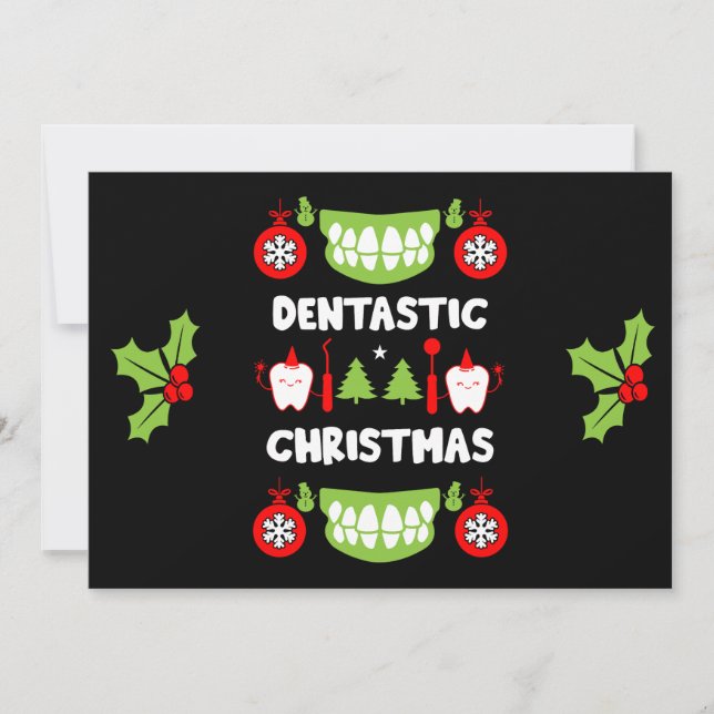 Cartão De Festividades Dental Doctor Xmas (Frente)
