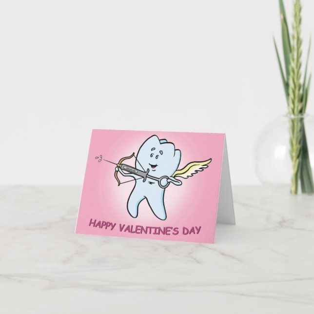 Cartão De Festividades Dental Valentine's Day Card (Frente)