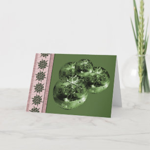 Cartão De Festividades Dentro de Vazio das bolas de Natal