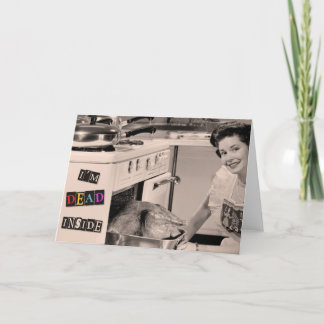 Cartão De Festividades Dentro do morto - placa de Dia de as mães engraçad