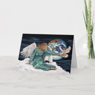 Cartão De Festividades Dentro vazio das placas Angel