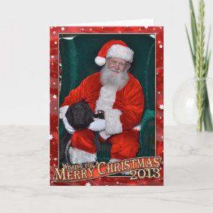 Cartão De Festividades Derek and Santa 2013