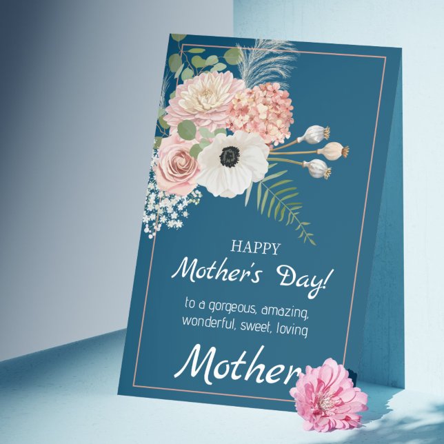 Cartão De Festividades Desabrochando Juntos: Um Dia das Mães Rústico e Do (Blooming Together: A Sweet Rustic Mother's Day Holiday Card)