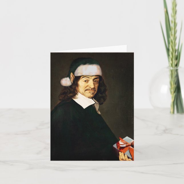 Cartão De Festividades Descartes Christmas Card Blank (Frente)