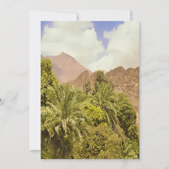 Cartão De Festividades Descubra o Oasis (Frente)