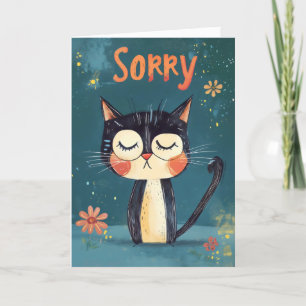 Cartão De Festividades Desculpe, Black Cat