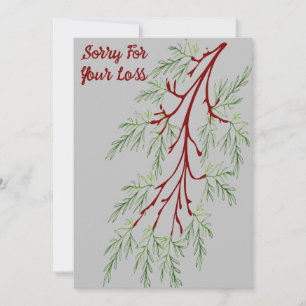 Cartão De Festividades Desculpe por sua perda