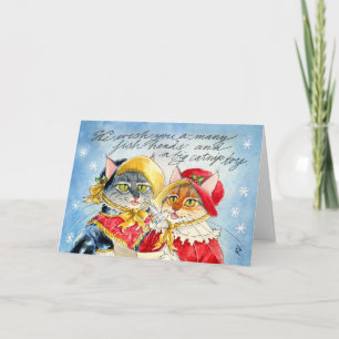 Cartão De Festividades Desejamos-lhe muitas cabeças de peixe