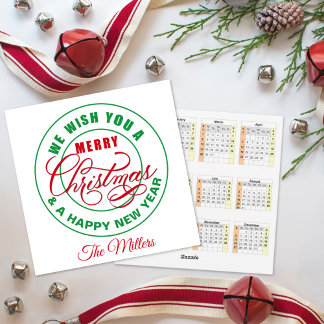 Cartão De Festividades Desejamos-Lhe Um Feliz Calendário De Natal