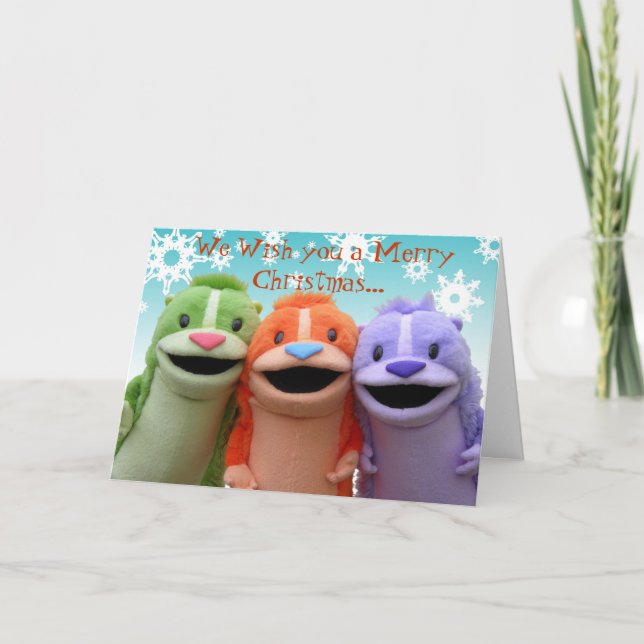 Cartão De Festividades Desejamos-lhe um Feliz Natal... (Frente)