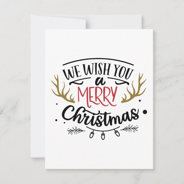 Cartão De Festividades Desejamos-Lhe Um Feliz Natal (Frente)