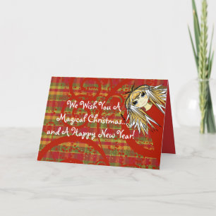 Cartão De Festividades Desejamos-Lhe Um Natal Mágico... e Um Feliz.