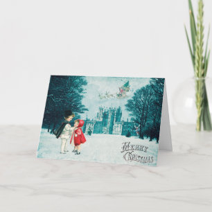 Cartão De Festividades Desejando Feliz Árvore de Natal Decorativa de Nata
