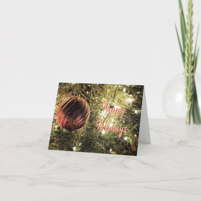 Cartão De Festividades Desejando-lhe os melhores feriados (Frente)