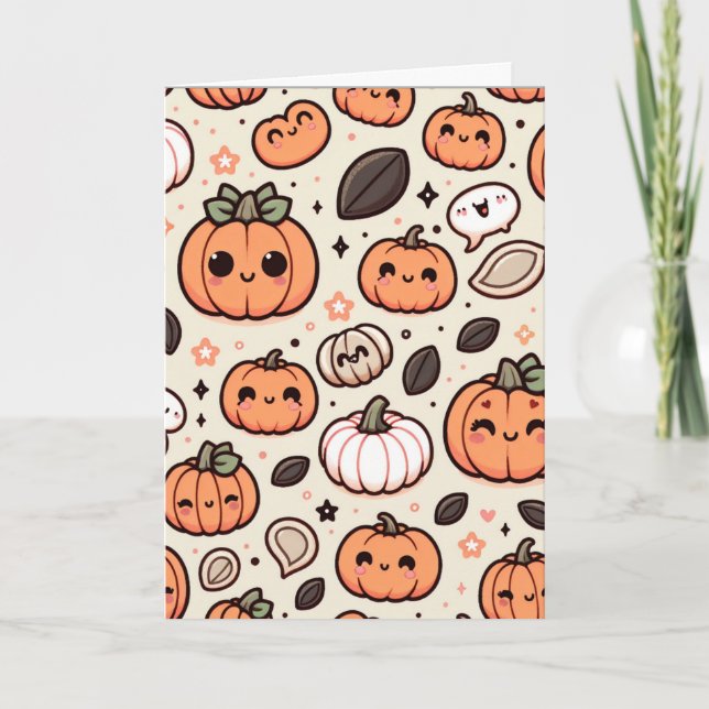 Cartão De Festividades Desejando-lhe um Feliz Halloween Nostalgico (Frente)