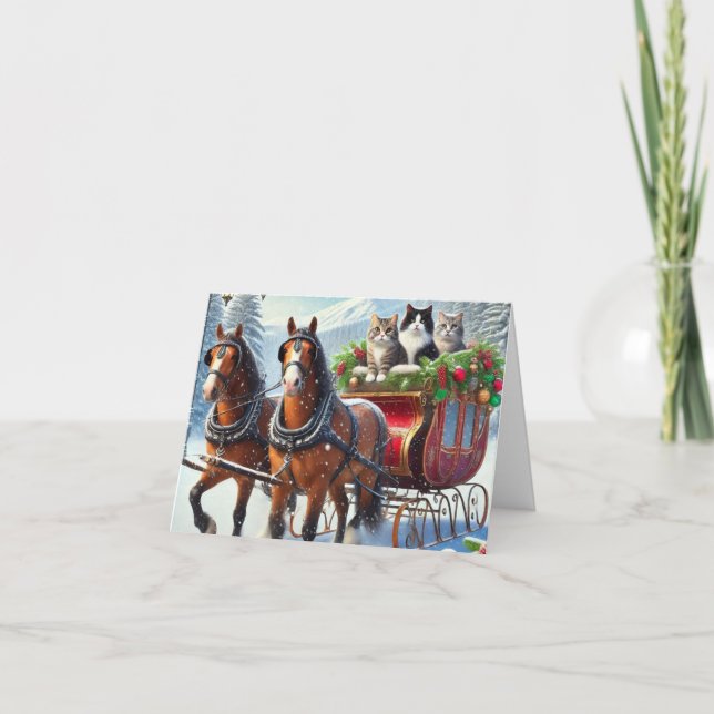 Cartão De Festividades Desejando-lhe um Feliz Natal (Frente)