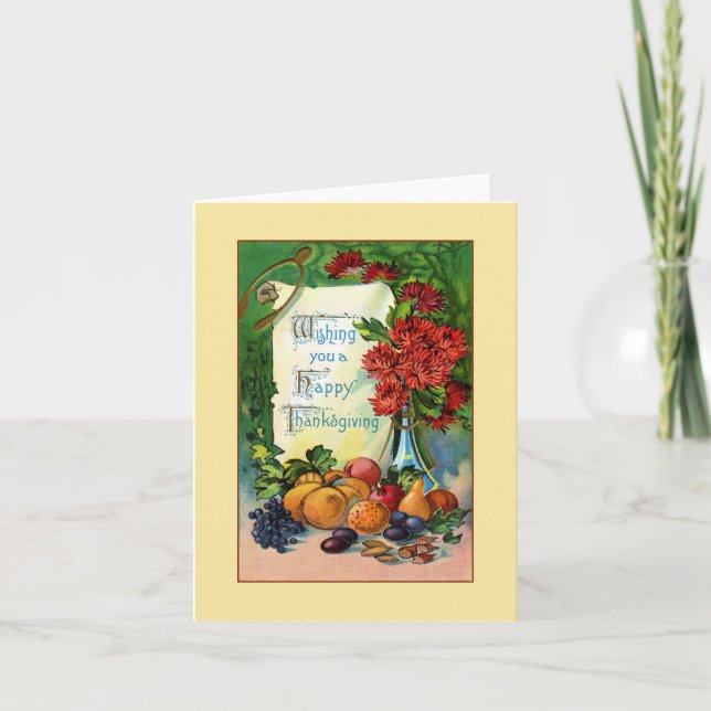 Cartão De Festividades Desejando-lhe um Feliz Notecard de Ação de Graças (Frente)