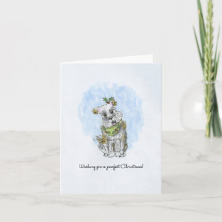 Cartão De Festividades desejando lhe um Natal do pawfect!