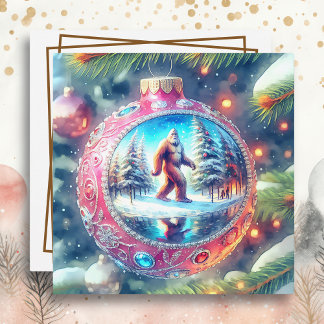 Cartão De Festividades Desejando-lhe um Pé Grande de Natal lendário