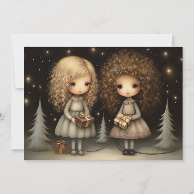 Cartão De Festividades Desejando um Feliz Natal (Frente)