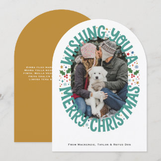 Cartão De Festividades Desejando um Feliz Natal Foto Personalizada