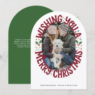 Cartão De Festividades Desejando um Feliz Natal Foto Personalizada