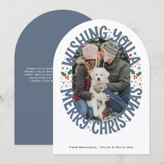 Cartão De Festividades Desejando um Feliz Natal Foto Personalizada