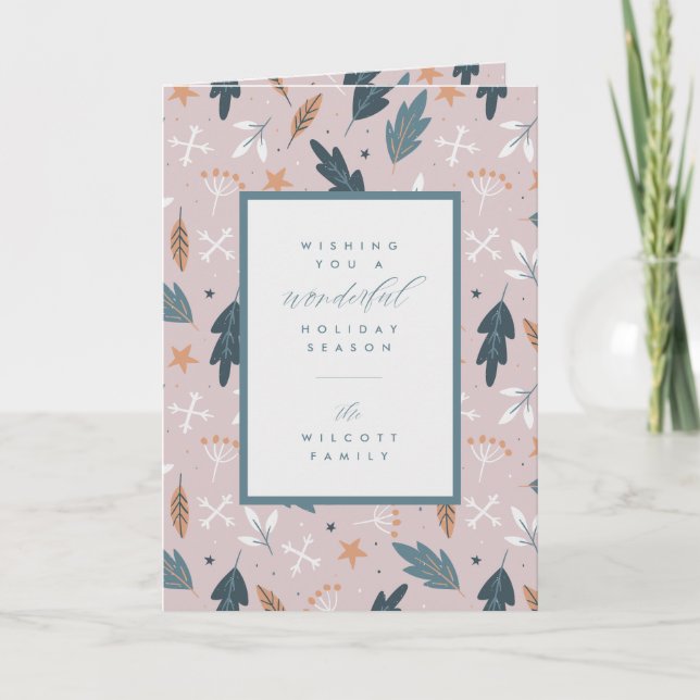 Cartão De Festividades DESEJANDO UM FERIADO MARAVILHOSO | Adicione sua fo (Frente)