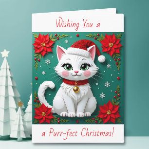 Cartão De Festividades Desejando um Natal Perfeito Personalizado