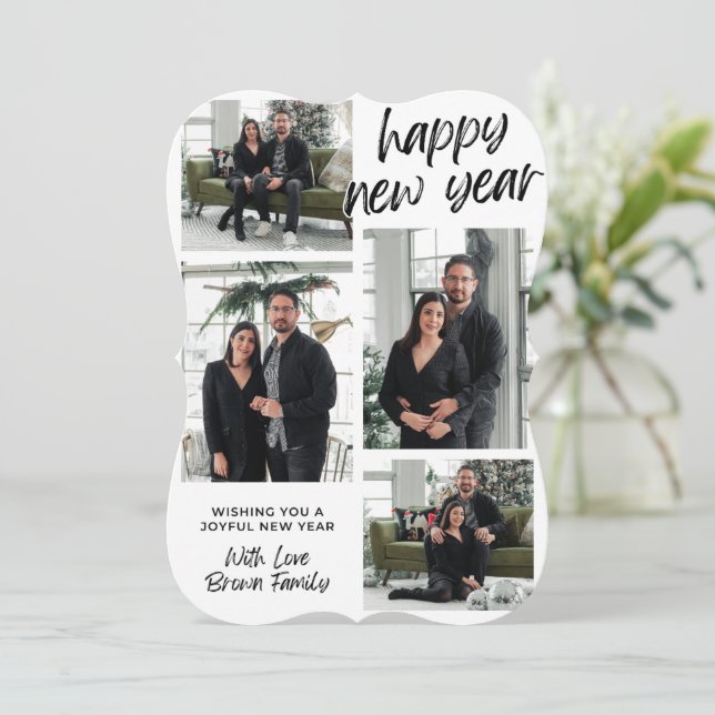 Cartão De Festividades #DesejandoumAnonovoFelizcomAmorCartãodeNatal (Em pé/Frente)