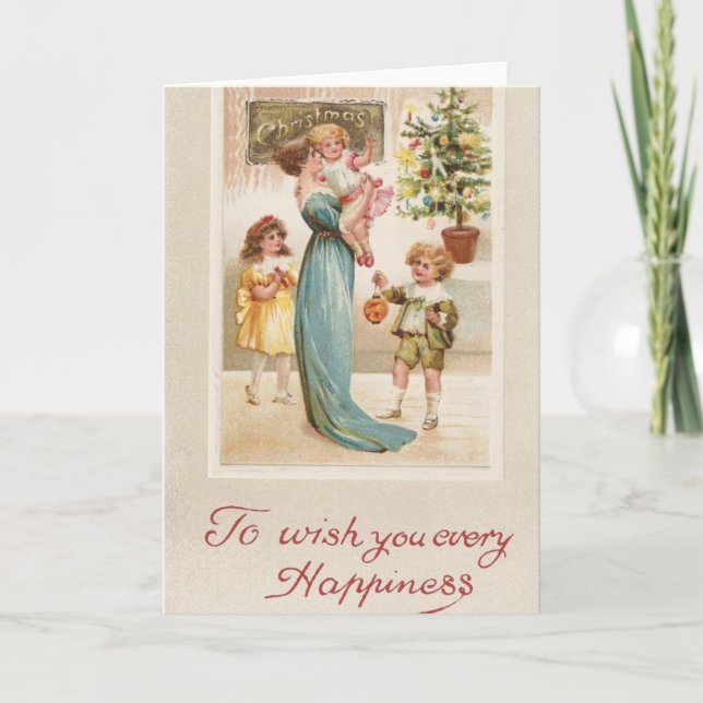 Cartão De Festividades Desejar-Te Todo Feliz Natal (Frente)