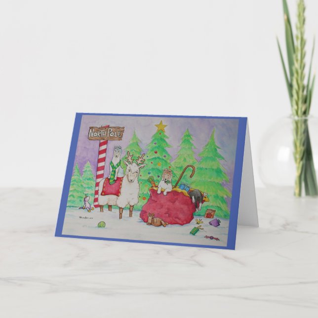 Cartão De Festividades Deseje A Ewe Um Feliz Natal (Frente)